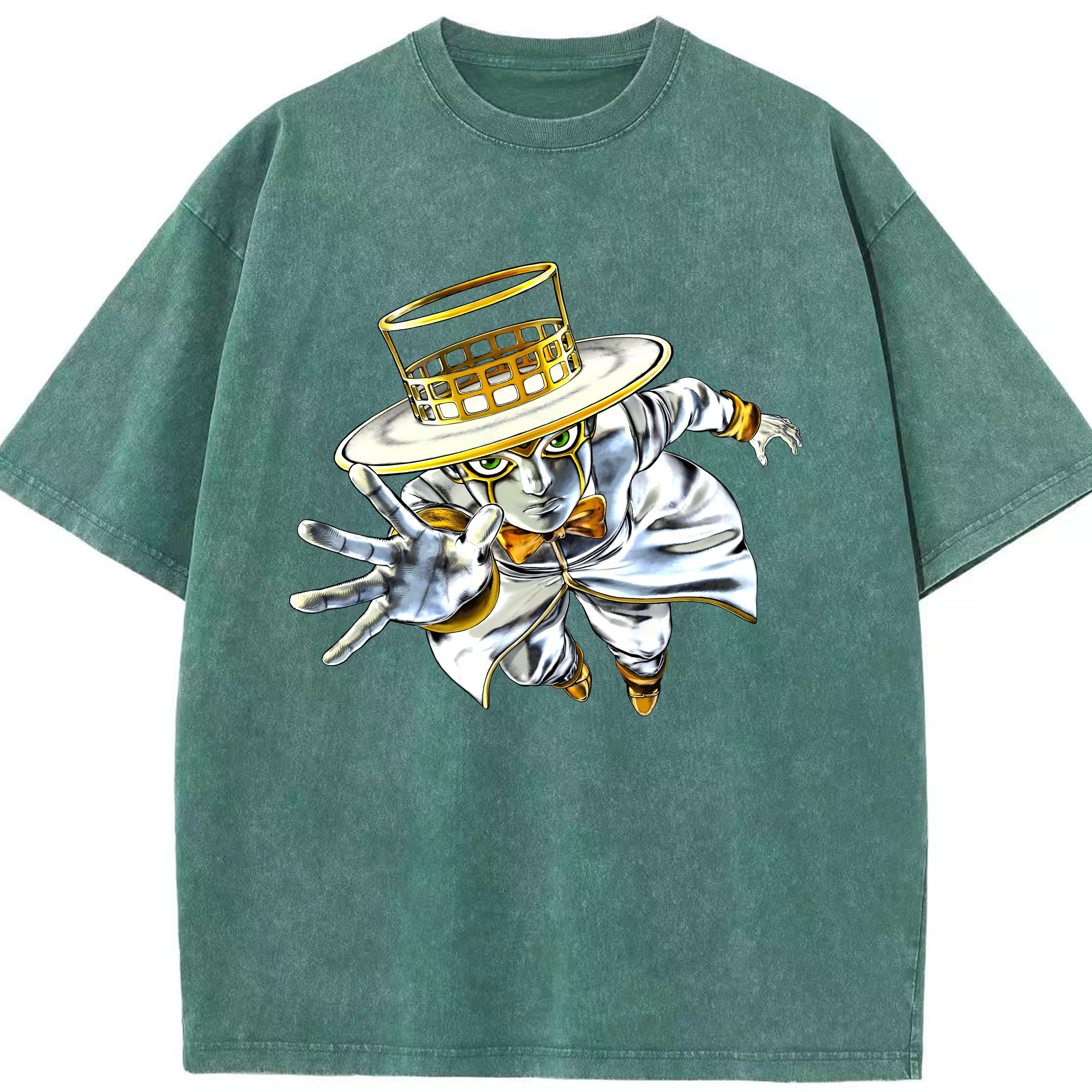 （画像用） ジョジョの奇妙な冒険 岸辺 露伴（きしべ ろはん） JoJo's Bizarre Adventure Rohan Kishibe 綿100% ヴィンテージ風 半袖Tシャツ（フロントプリント）